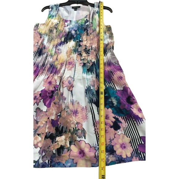 Ivy & Blu Sleeveless Shift Dress Graphic Floral Multicolor 8 Medium M NEW Pocket - Picture 16 of 16